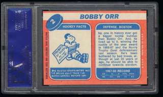 1968 Topps Hockey Bobby Orr #2 PSA 9(oc) MINT (PWCC)  