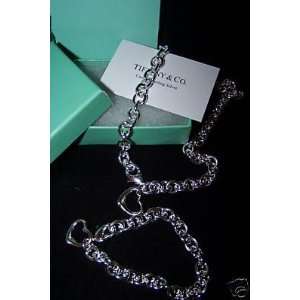  Tiffany Elsa Peretti Open Heart Necklace & Bracelet Set 