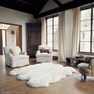 BOWRON ivory SHEEPSKIN SOFT WOOL SEXTO 71x64  