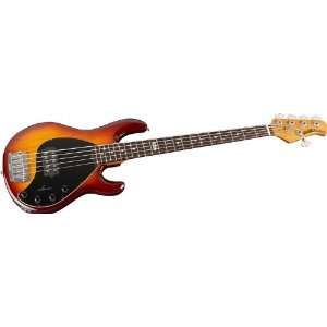   Electric Bass Guitar With Roasted Maple Neck Honey Burst Rosewood