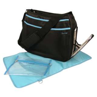 Trend Lab Black/Turquoise Ultimate Diaper Bag.Opens in a new window
