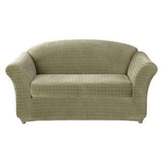 Sure Fit Stretch Squares 2pc Sofa Slipcover   Fern product details 