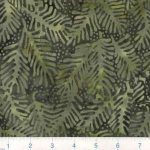  45 Wide Wax Batik Ferns Green Fabric By The Yard Arts 