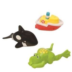  Battat Wind up Tubbies Boat, Whale and Frog Toys & Games