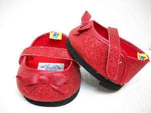 Build a Bear Ruby Slippers Red Shoes Authentic  
