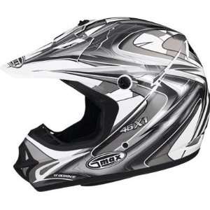  G Max GM46 X 1 Helmet , Color Core White/Blue/Silver 