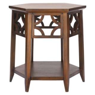 Connor Hexagon End Table   Brown.Opens in a new window
