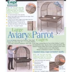  Bird cage Large Blue Ribbon   BLE CAGE AVIARY 1IN WH 38X28 