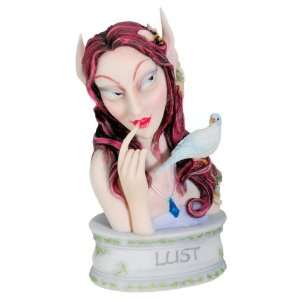  Lust Fairy with Bird Figurine   Cold Cast Resin   5.5 