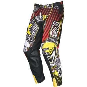   Racing Rockstar Mens Dirt Bike Motorcycle Pants   Black/Red / Size 38