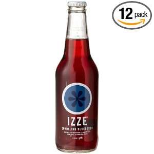 Izze BLUEBERRY SPARKLING 100% JUICE DRINK The blue is good for you 