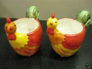 Yankee Candle Rooster Hen Votive Candle Holders CUTE  