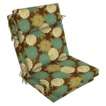   Conversation/Deep Seating Chair Cushion Set   Brown/Green Floral