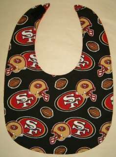 BABY BIB MADE W NFL TEAMS FABRICS INFANT BIBS YOU PICK  