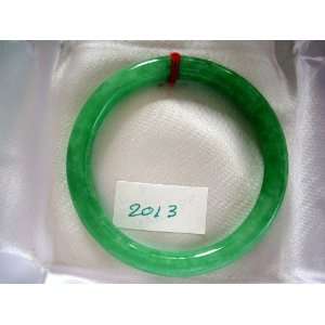  China Lucky Real Jade Bracelet Green Bangle 56 mm Round 