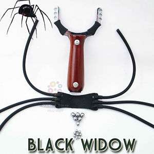 Black Widow Slingshot Powerful Strong Hunting Catapult  