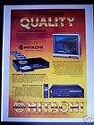 1985 hitachi cd player tv vcr technology print ad expedited