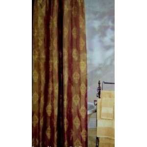  Brown & Gold Toile Damask Faux Silk Fabric Shower Curtain Home