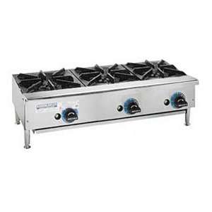  Three (3) Burner 36 Wide Manually Controlled Commercial Hot Plate 