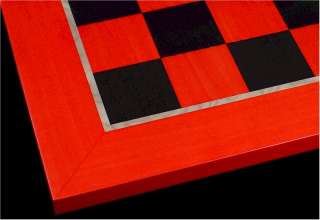 Red & Black High Gloss Deluxe Chess Board 1.75  