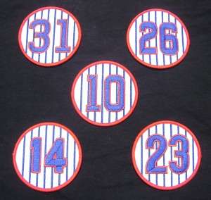 CHICAGO CUBS RETIRED BASEBALL NUMBERS 5 PATCH SET SANTO  