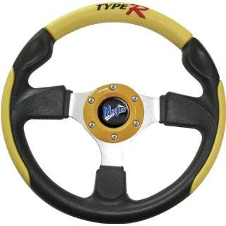 Golf Cart 13 Razor Series Steering Wheel Yellow