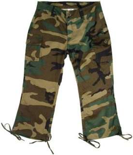  Womens Woodland Camouflage Capri Pants Clothing