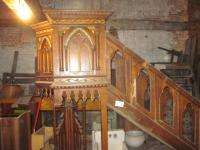 Spectacular Old Large Catholic Walk in Pulpit w/Canopy  
