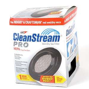   CleanStream Pro Wet/Dry Vac HEPA Filter for Rigid & Craftsman  