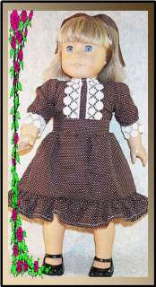 Doll Clothes 18 inch School Dress for Kirsten American Girl Brown 