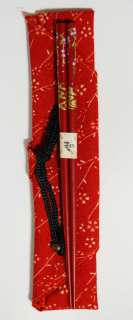 Helwingia Red Chopstick 22.5cm 093192 [w/Pouch] Japan  