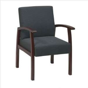   Cherry Finish Guest Chair Fabric FreeFlex   Carbon