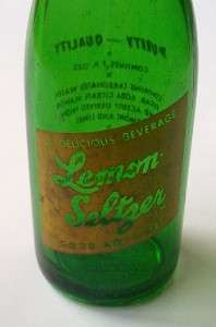 Vintage COLEMANS LEMON SELTZER ACL SODA BOTTLE Buffalo  
