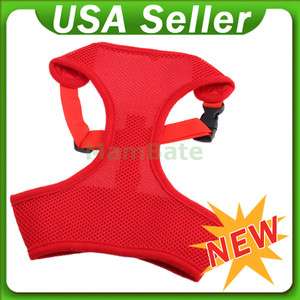 Red Sport Pet Dog Harness Comfort Soft Step Mesh Vest X Large L Size 