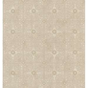   Tin Ceiling Wallpaper, 20.5 Inch by 396 Inch, Gold