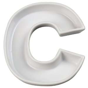 Ivy Lane Designs Ceramic Love Letter Dish, Letter C, White  