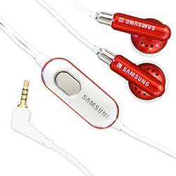 Samsung AEP204VRE 2.5 mm Stereo Cell Phone HeadsetMETALIC RED
