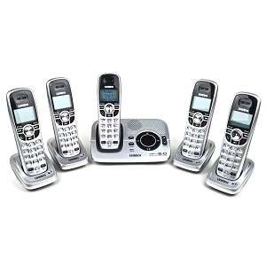  Clear Interference Free Expandable Digital 5 Cordless Phone Set  