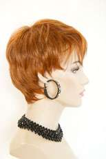Short Straight Chic Pixie Style Wig Classic Salon Cut Red Blonde White 