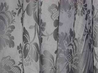 Slate Gray Amberly Damask Drapery Upholstery Fabric  