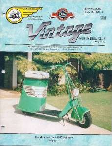 Vol.30 No.3 2002 Vintage Motor Scooter Club Magazine  
