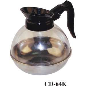 Plastic 64 Oz. Coffee Decanter With Stainless Steel Base  