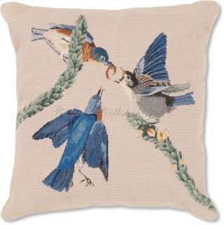 Bluebird Audubon Decorative Accent Throw Pillow  