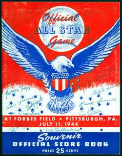 1944 All Star Game Program (Forbes Field)