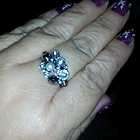 Evans bronze tone faux diamond ring   size xl   c.d tv   private