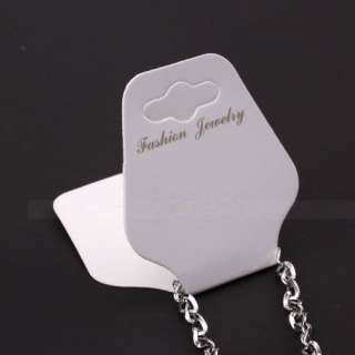 100Pcs White Necklace Jewellery Display Cards 95×46 mm  
