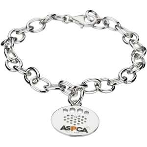 Heart U Back Chain Bracelet With Cz Paw Tag ASPCA Dog  