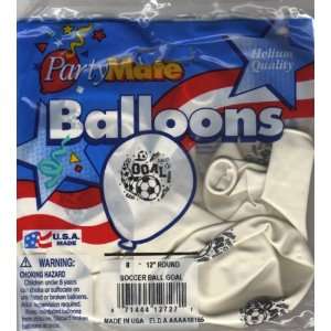    Soccer Balloons   Package of 8 Tweleve Inch Balloons Toys & Games
