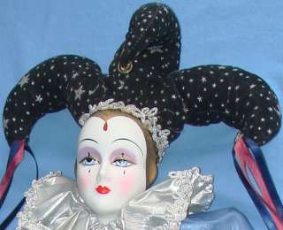   1983 Porcelain Bisque Maurice Harlequin Dynasty Doll Jester Face
