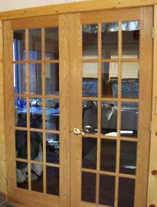 Interior Red Oak French Doors  
